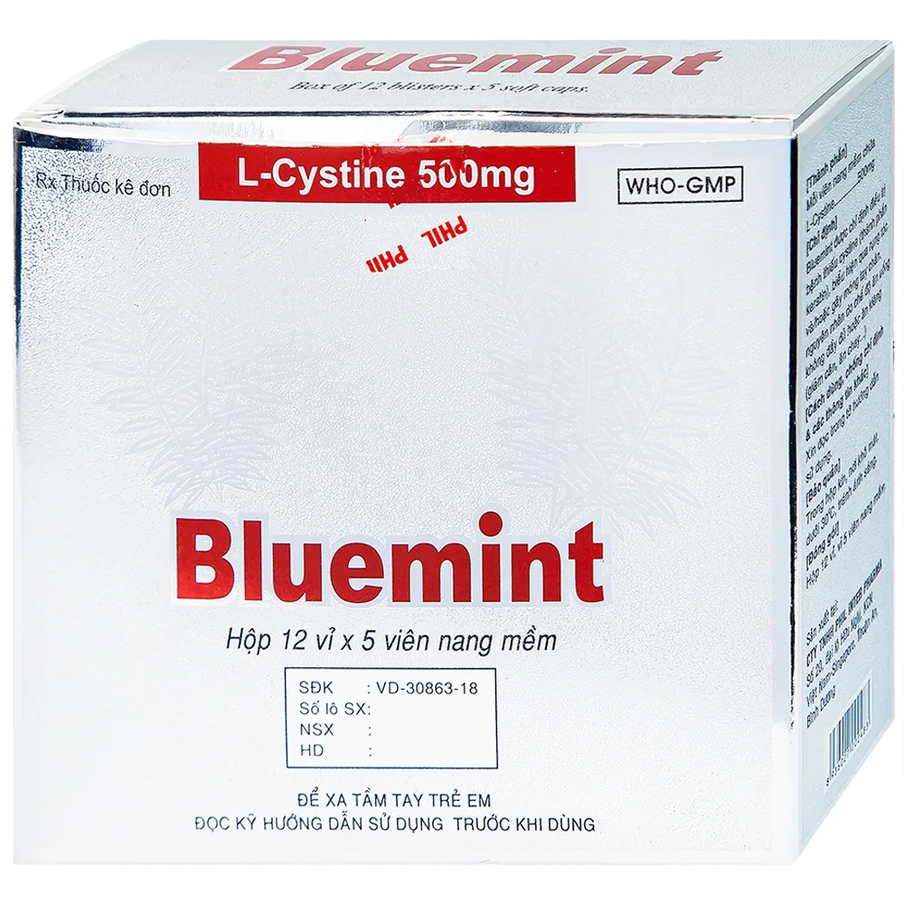 Hình ảnh Thuốc Bluemint Phil hỗ trợ điều trị viêm da, sạm da, tàn nhang (12 vỉ x 5 viên)