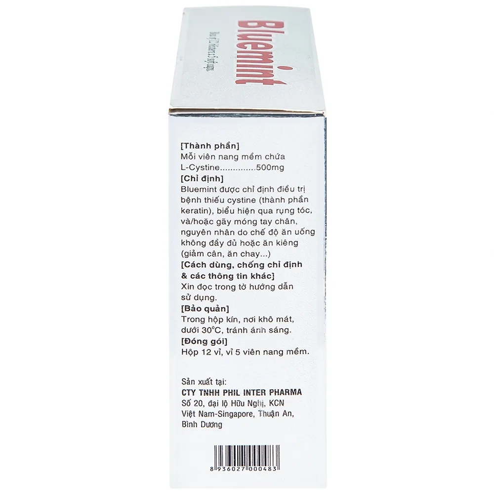 Hình ảnh Thuốc Bluemint Phil hỗ trợ điều trị viêm da, sạm da, tàn nhang (12 vỉ x 5 viên)