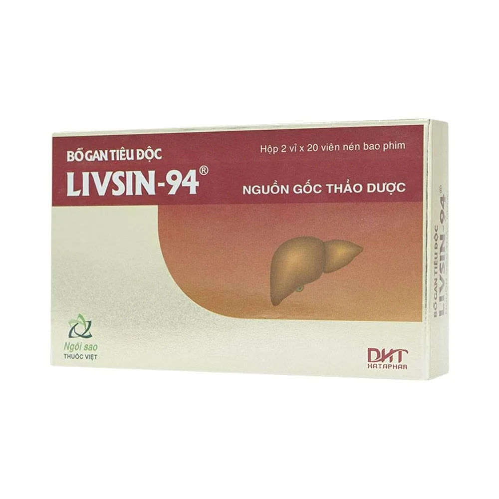 Hình ảnh Viên nén Livsin-94 Hà Tây điều trị viêm gan cấp và mãn tính, suy gan (2 vỉ x 20 viên)
