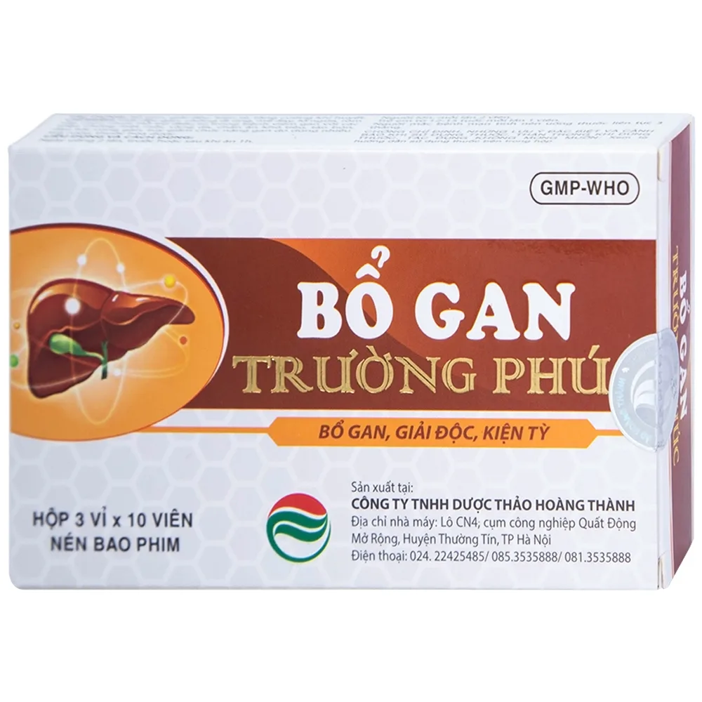 Hình ảnh Thuốc Bổ Gan Trường Phúc giải độc gan, chống dị ứng, mày đay, lở ngứa (3 vỉ x 10 viên)
