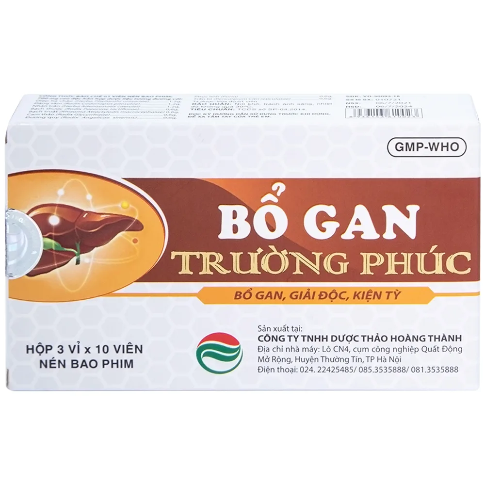 Hình ảnh Thuốc Bổ Gan Trường Phúc giải độc gan, chống dị ứng, mày đay, lở ngứa (3 vỉ x 10 viên)