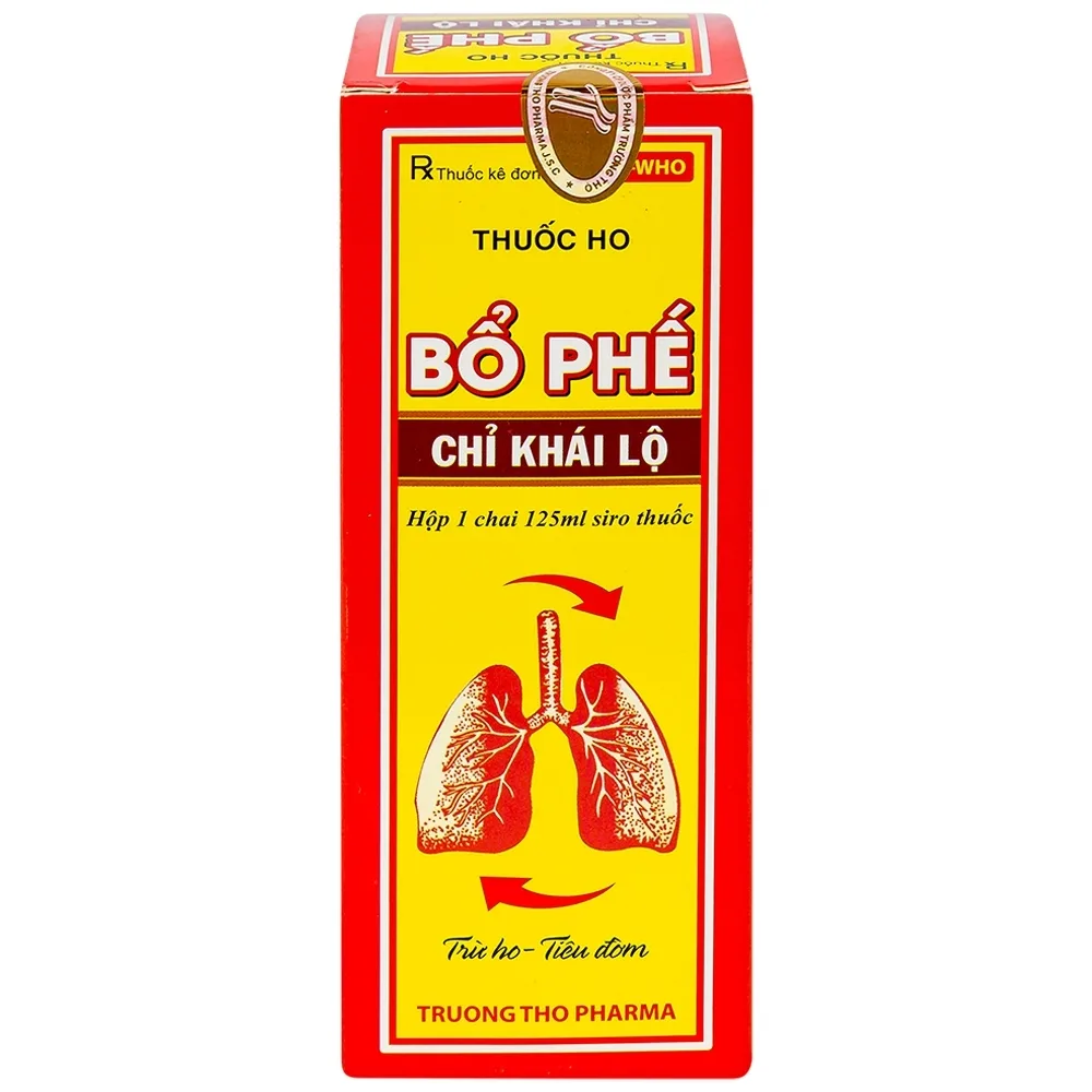 Hình ảnh Thuốc ho Bổ Phế Chỉ Khái Lộ chữa ho tiêu đờm, chuyên trị ho cảm, ho gió, ho khan (125ml)