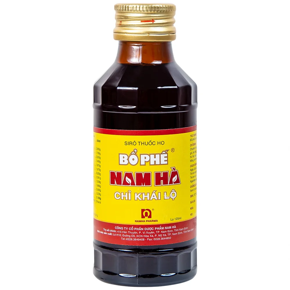 Hình ảnh Siro ho bổ phế Nam Hà Chỉ Khái Lộ điều trị ho cảm mạo, ho gió, ho khan (125ml)