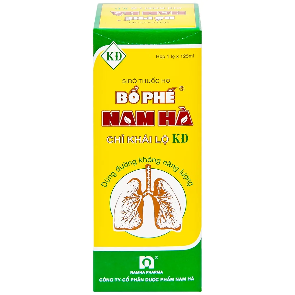 Hình ảnh Siro thuốc ho Bổ Phế Nam Hà Chỉ Khái Lộ KĐ chuyên trị ho do cảm mạo, ho gió, ho khan, ho có đờm (125ml)