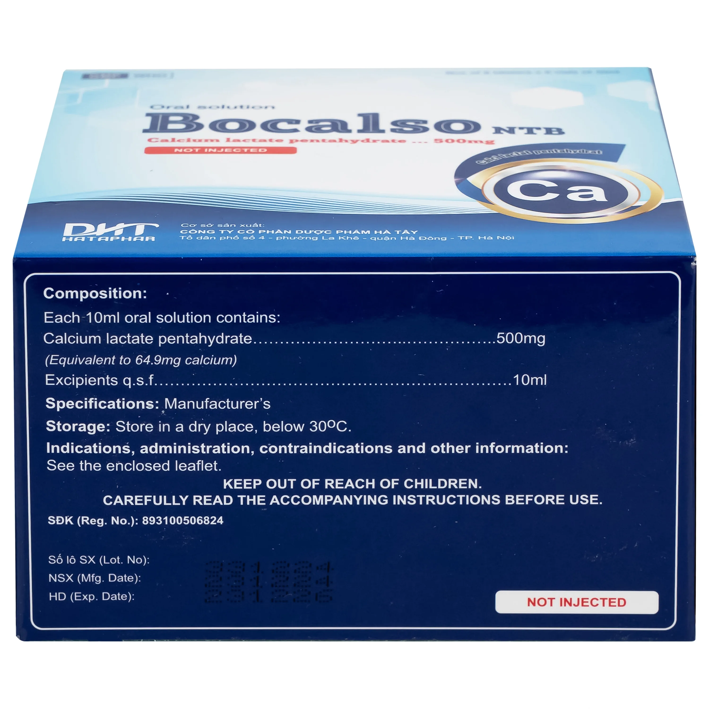 Hình ảnh Thuốc Bocalso NTB Pharma bổ sung canxi cho các trường hợp có nguy cơ thiếu canxi (6 vỉ x 5 ống)