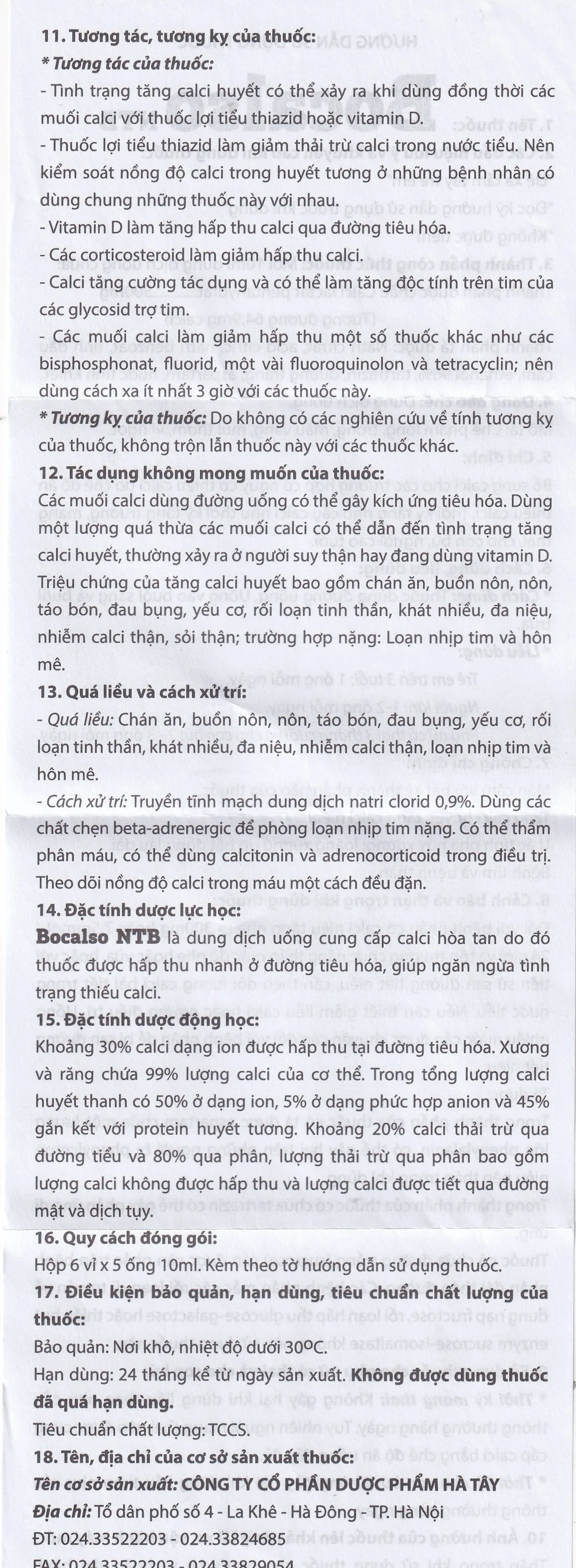 Hình ảnh Thuốc Bocalso NTB Pharma bổ sung canxi cho các trường hợp có nguy cơ thiếu canxi (6 vỉ x 5 ống)