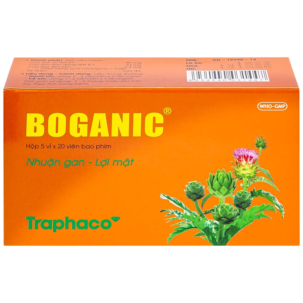 Hình ảnh Thuốc Boganic Traphaco bổ gan, hỗ trợ điều trị suy giảm chức năng gan (5 vỉ x 20 viên)