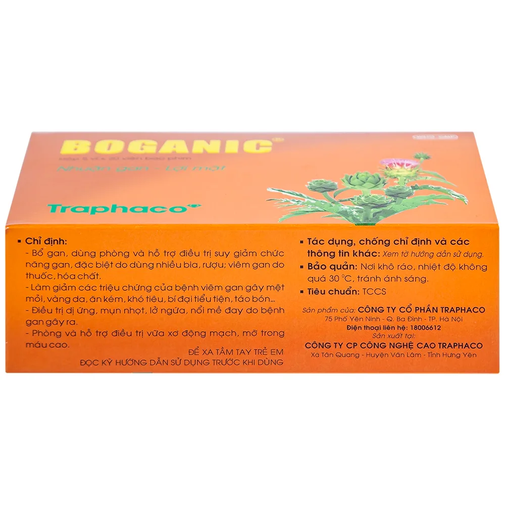 Hình ảnh Thuốc Boganic Traphaco bổ gan, hỗ trợ điều trị suy giảm chức năng gan (5 vỉ x 20 viên)