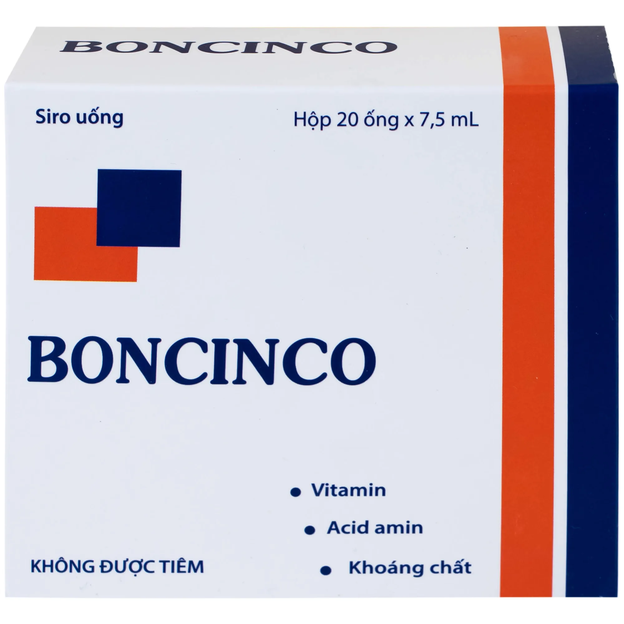 Hình ảnh Thuốc Boncinco Hà Nam giúp bổ sung các vitamin và acid amin thiết yếu (20 ống x 7.5ml)