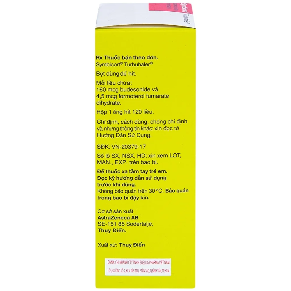 Hình ảnh Thuốc bột để hít Symbicort AstraZeneca điều trị hen suyễn (120 liều)