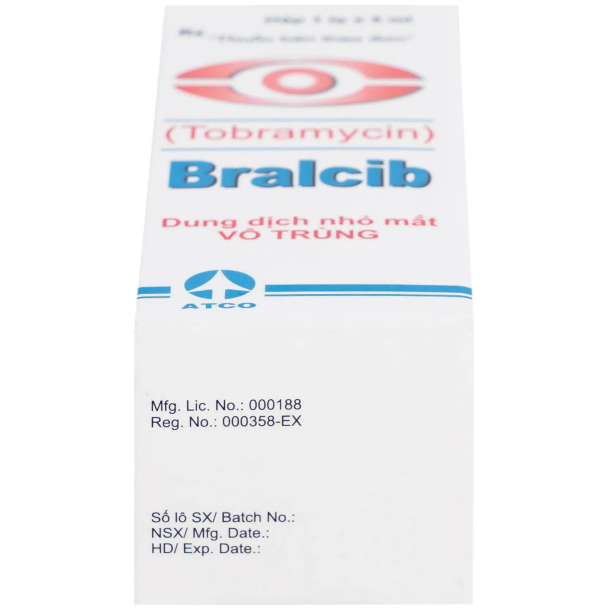 Hình ảnh Thuốc Bralcib 3mg Atco điều trị các nhiễm khuẩn phần ngoài mắt do vi khuẩn nhạy cảm (5ml)