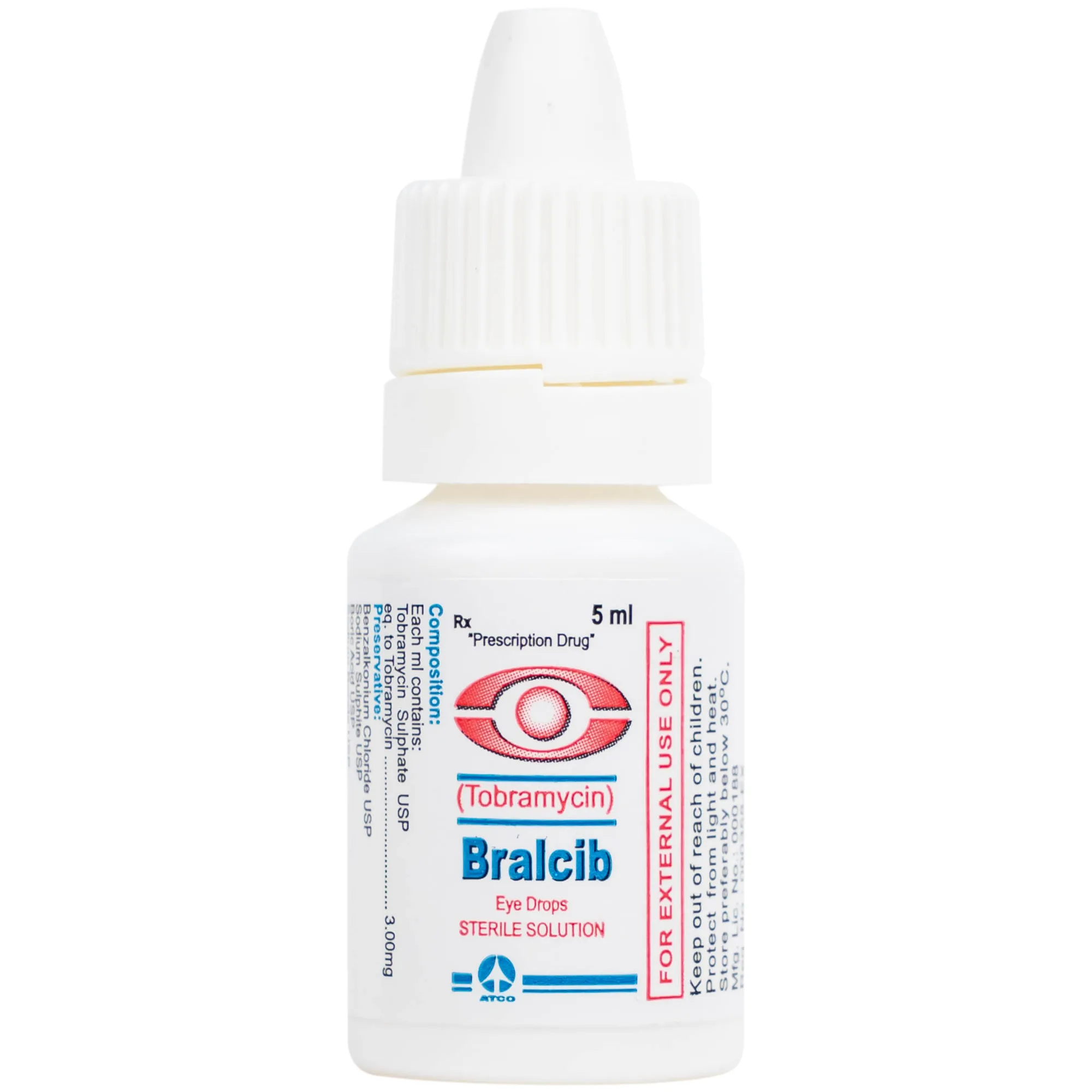 Hình ảnh Thuốc Bralcib 3mg Atco điều trị các nhiễm khuẩn phần ngoài mắt do vi khuẩn nhạy cảm (5ml)