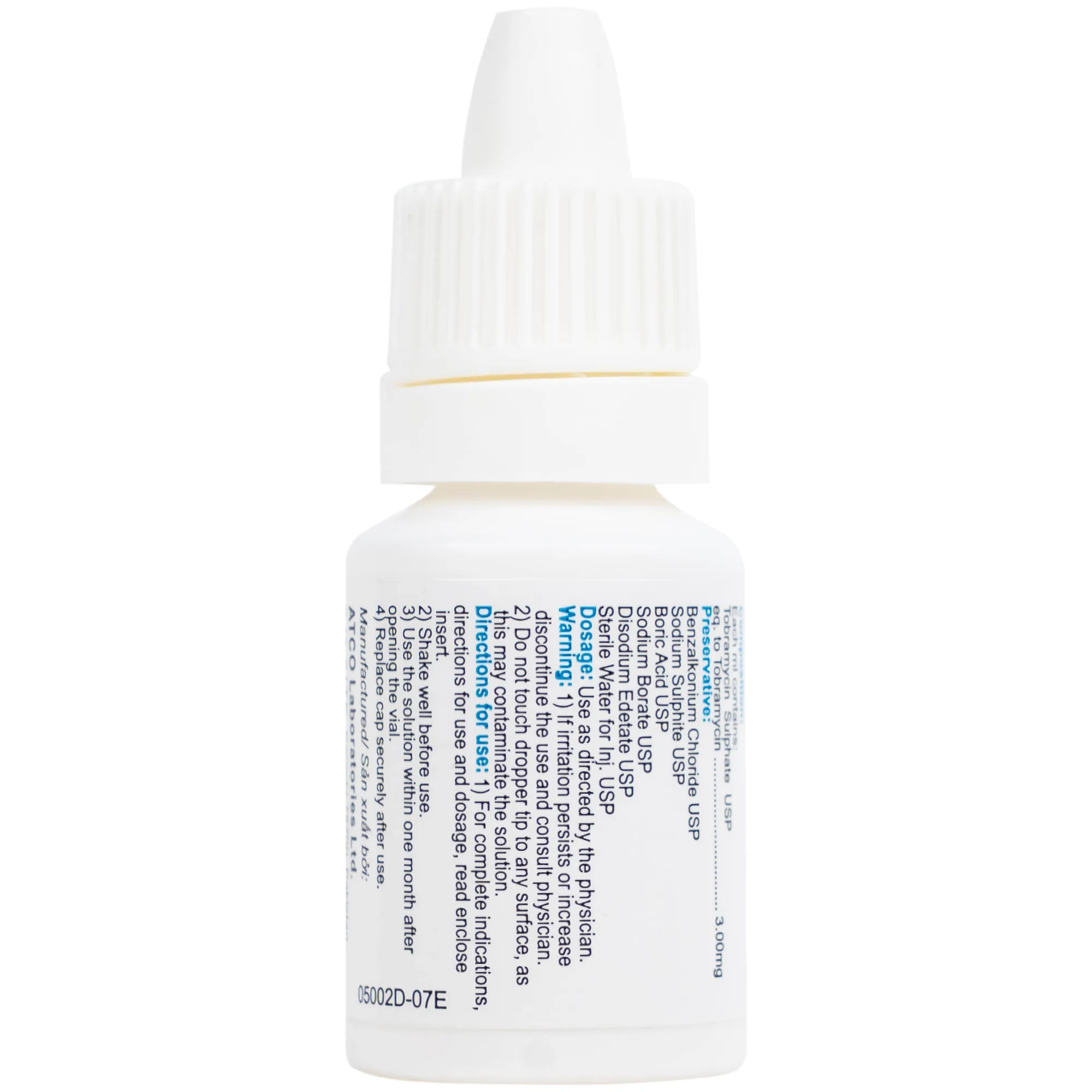 Hình ảnh Thuốc Bralcib 3mg Atco điều trị các nhiễm khuẩn phần ngoài mắt do vi khuẩn nhạy cảm (5ml)