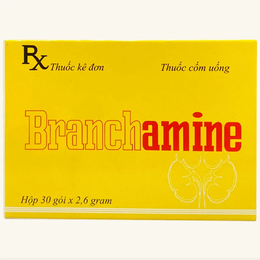 Hình ảnh Thuốc cốm uống Branchamine Becamex cung cấp các acid amin trong suy thận mạn tính (30 gói x 2,6g)
