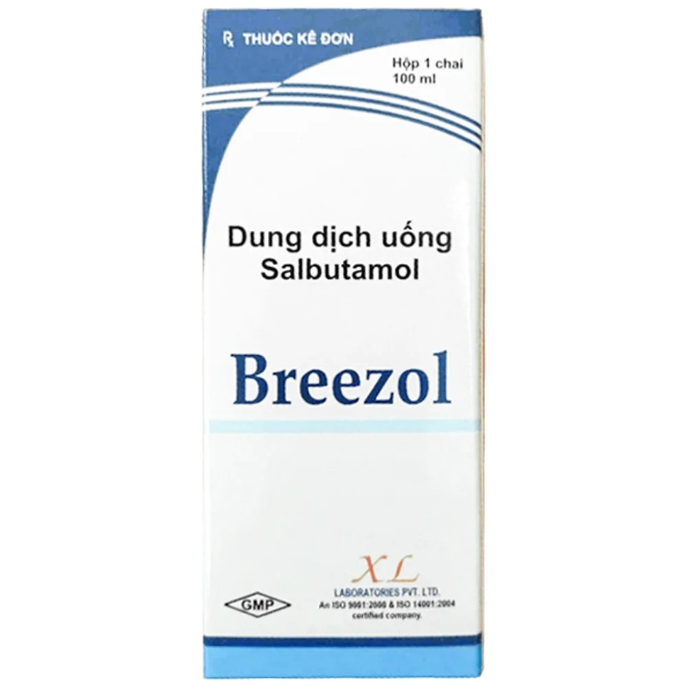 Hình ảnh Dung dịch uống Salbutamol Breezol 100ml XL Laboratories ngăn ngừa, điều trị chứng co thắt phế quản
