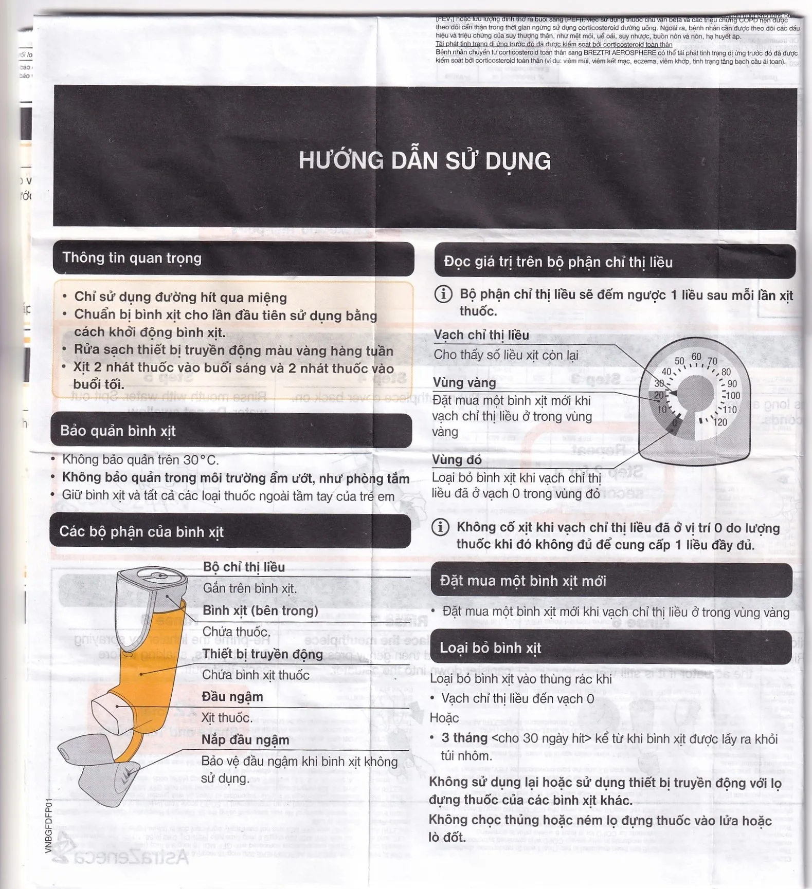 Hình ảnh Thuốc hít Breztri 160/7.2/5mcg Astrazeneca giảm co thắt phế quản cấp tính (120 liều)