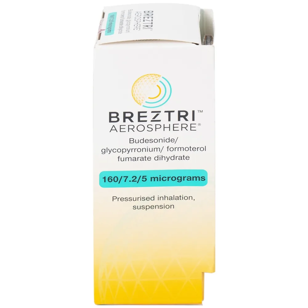 Hình ảnh Thuốc hít Breztri 160/7.2/5mcg Astrazeneca giảm co thắt phế quản cấp tính (120 liều)