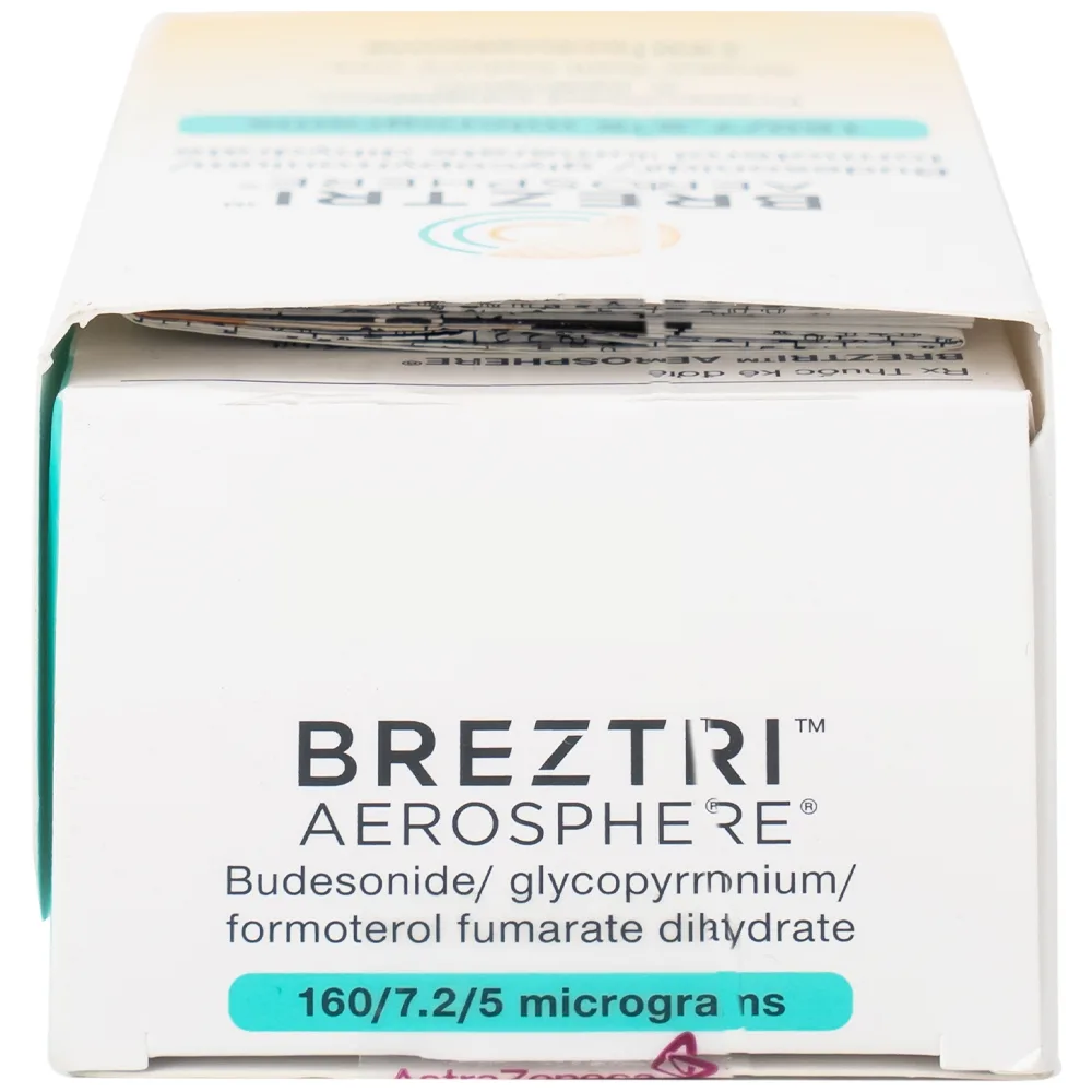 Hình ảnh Thuốc hít Breztri 160/7.2/5mcg Astrazeneca giảm co thắt phế quản cấp tính (120 liều)