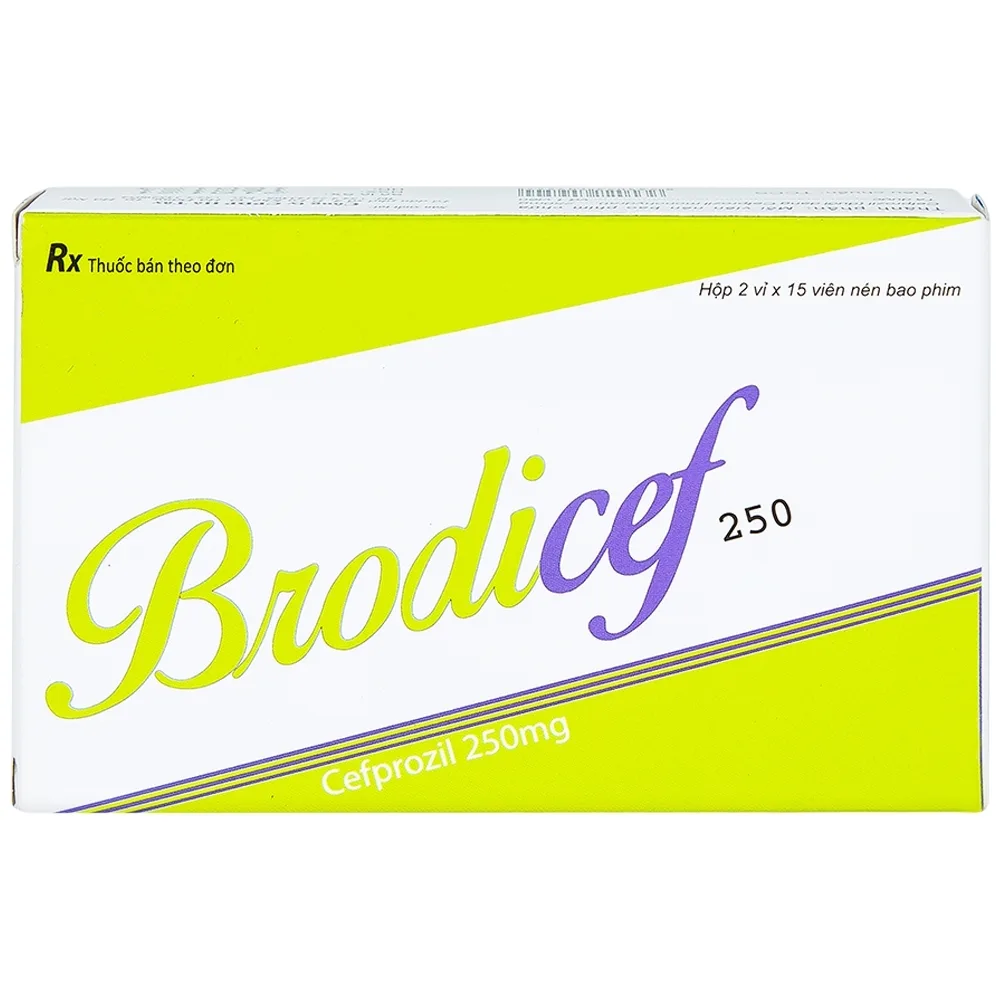 Hình ảnh Thuốc Brodicef 250 Hà Tây điều trị nhiễm trùng (2 vỉ x 15 viên)