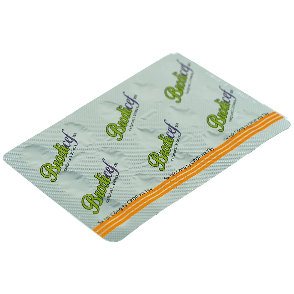 Hình ảnh Thuốc Brodicef 250 Hà Tây điều trị nhiễm trùng (2 vỉ x 15 viên)