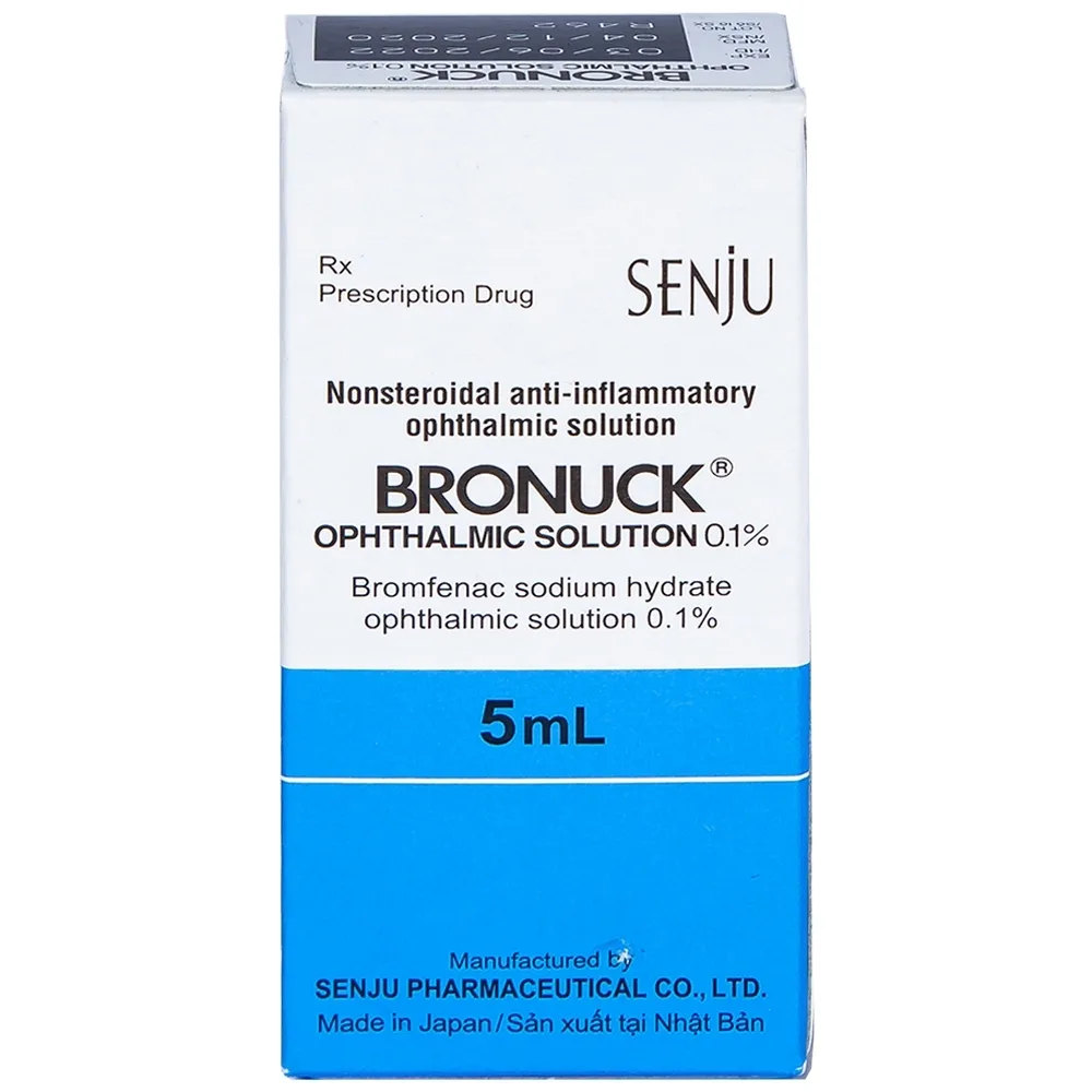 Hình ảnh Thuốc nhỏ mắt Bronuck Senju Pharm điều trị viêm bờ mi, viêm kết mạc, viêm củng mạc (5ml)