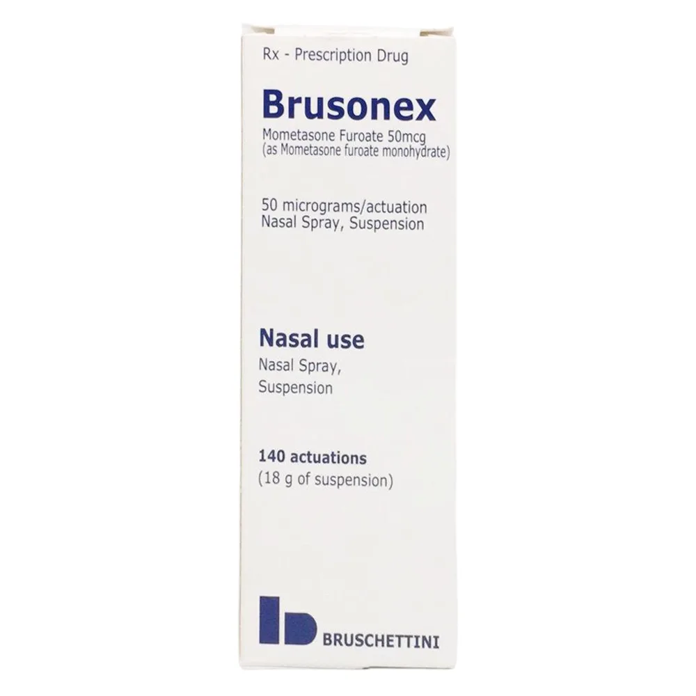 Hình ảnh Hỗn dịch xịt mũi Brusonex Bruschettini điều trị chảy mũi, hắt hơi, ngứa ngáy, khó chịu ở mũi