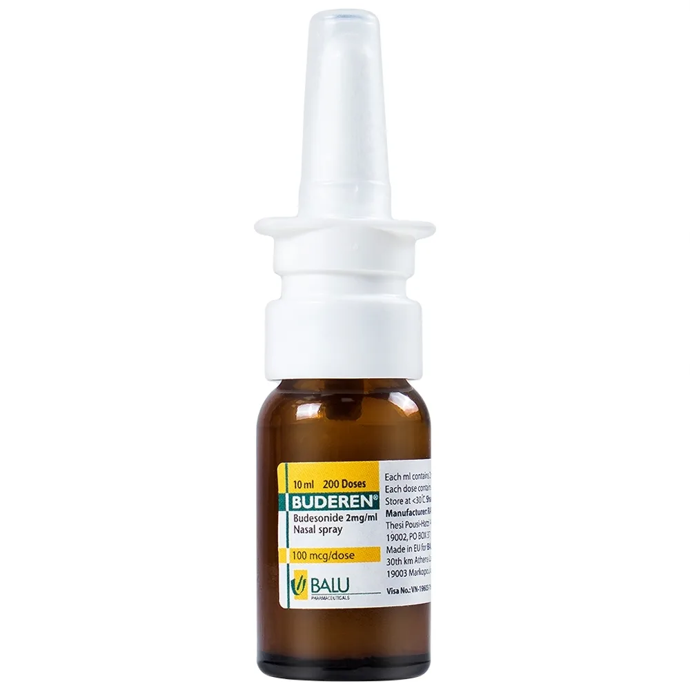 Hình ảnh Bình xịt mũi Buderen 200 Dose 10ml điều trị viêm mũi dị ứng theo mùa (200 liều)
