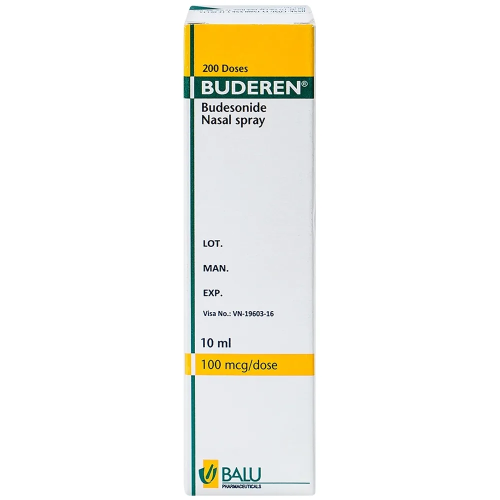 Hình ảnh Bình xịt mũi Buderen 200 Dose 10ml điều trị viêm mũi dị ứng theo mùa (200 liều)
