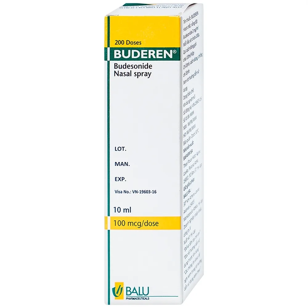 Hình ảnh Bình xịt mũi Buderen 200 Dose 10ml điều trị viêm mũi dị ứng theo mùa (200 liều)