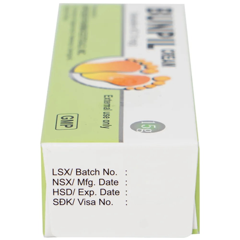 Hình ảnh Kem bôi ngoài da Bunpil 10mg Aprogen điều trị nấm da, lang ben (15g)
