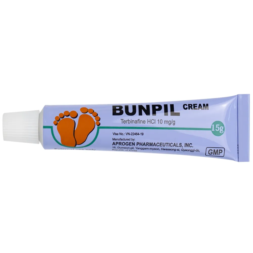Hình ảnh Kem bôi ngoài da Bunpil 10mg Aprogen điều trị nấm da, lang ben (15g)