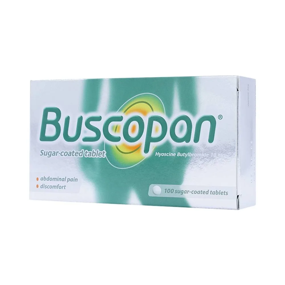 Hình ảnh Thuốc Buscopan Boehringer giảm co thắt cơ trơn đường sinh dục, tiết niệu, đường tiêu hóa (5 vỉ x 20 viên)