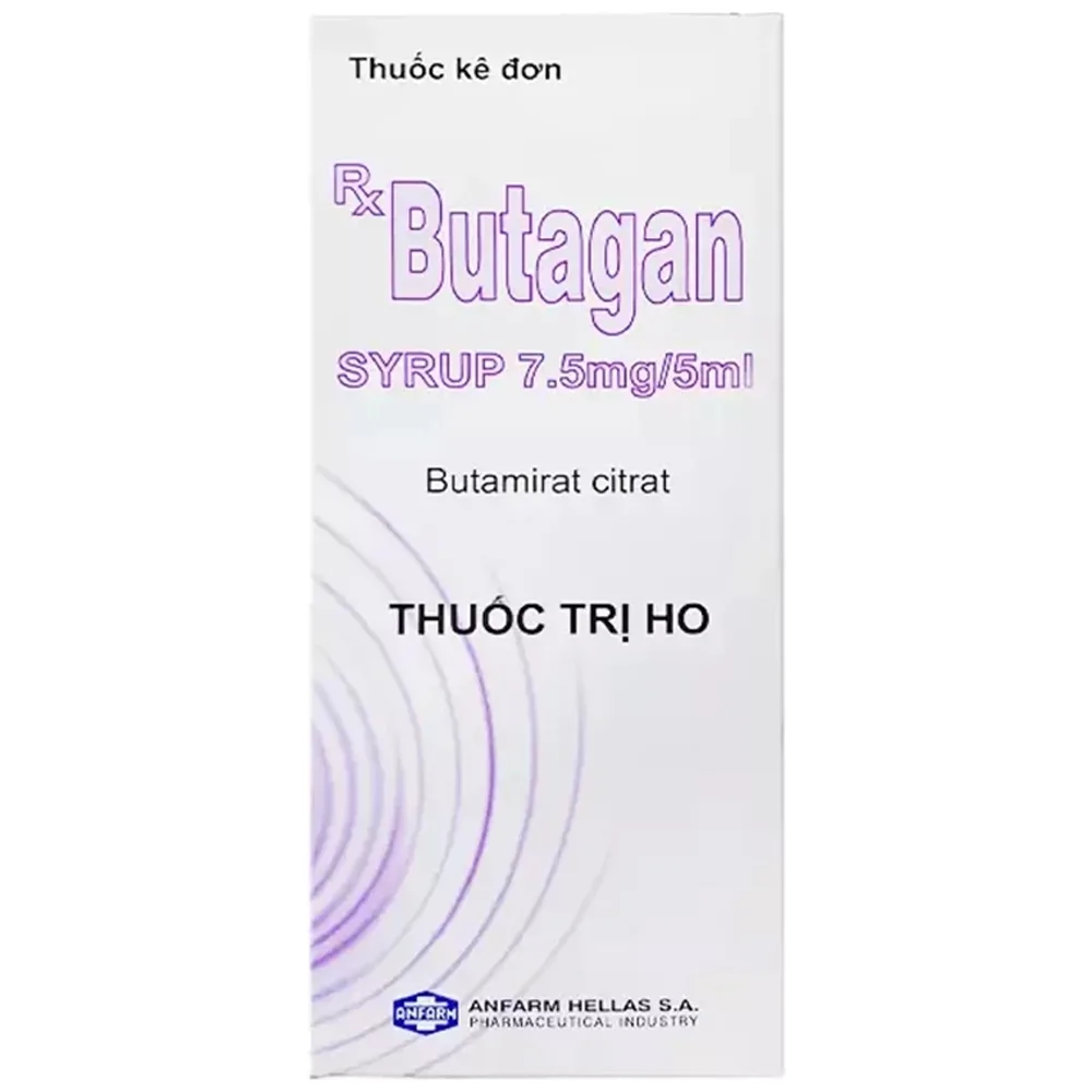 Hình ảnh Siro Butagan syrup 7.5mg/5ml Anfarm làm dịu các triệu chứng ho (200ml)