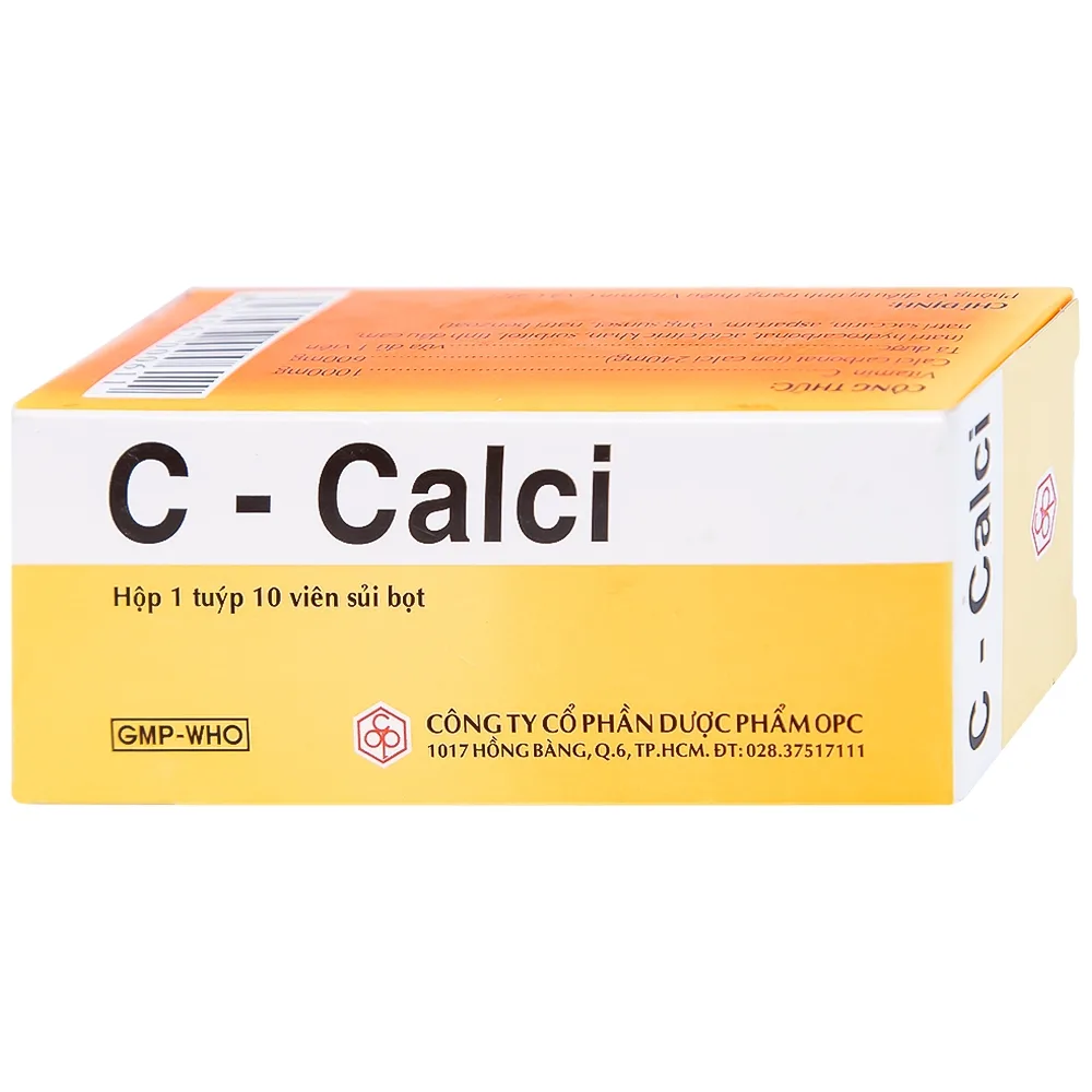 Hình ảnh Viên sủi C-Calci OPC phòng và điều trị tình trạng thiếu Vitamin C và Calci (10 viên)