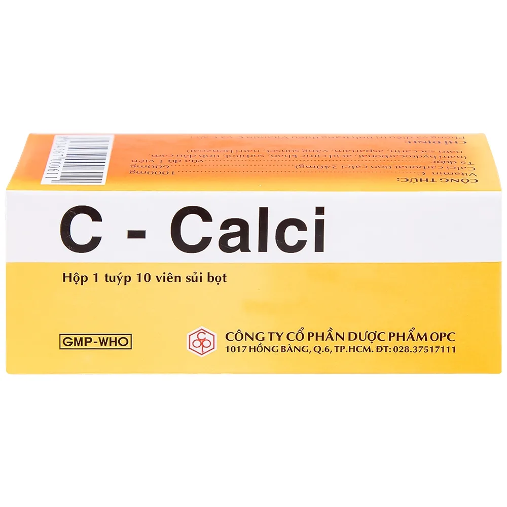 Hình ảnh Viên sủi C-Calci OPC phòng và điều trị tình trạng thiếu Vitamin C và Calci (10 viên)