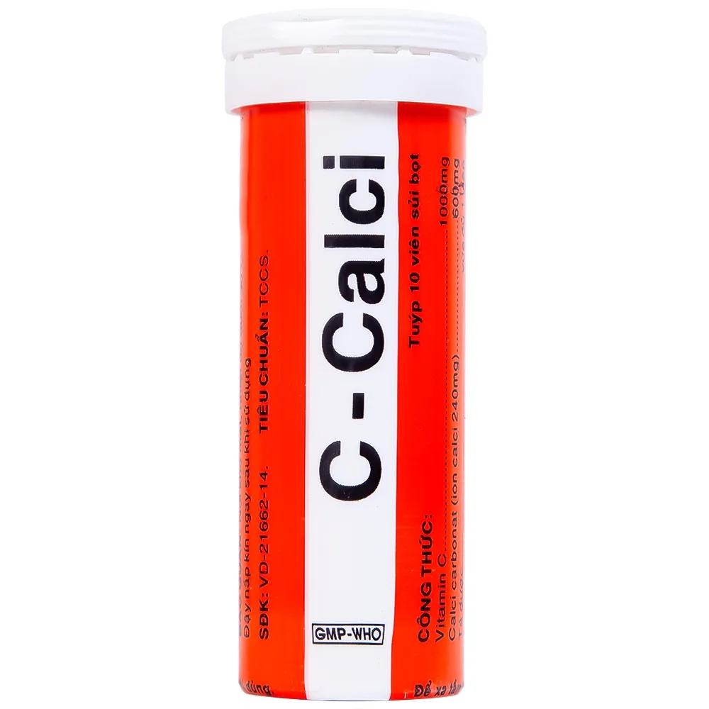 Hình ảnh Viên sủi C-Calci OPC phòng và điều trị tình trạng thiếu Vitamin C và Calci (10 viên)