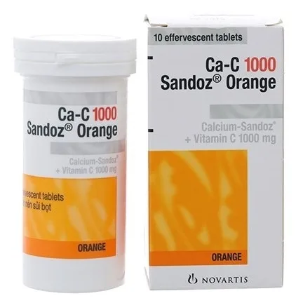 Hình ảnh Viên sủi Ca-C 1000 Sandoz bổ sung Vitamin C, Canxi (10 viên)