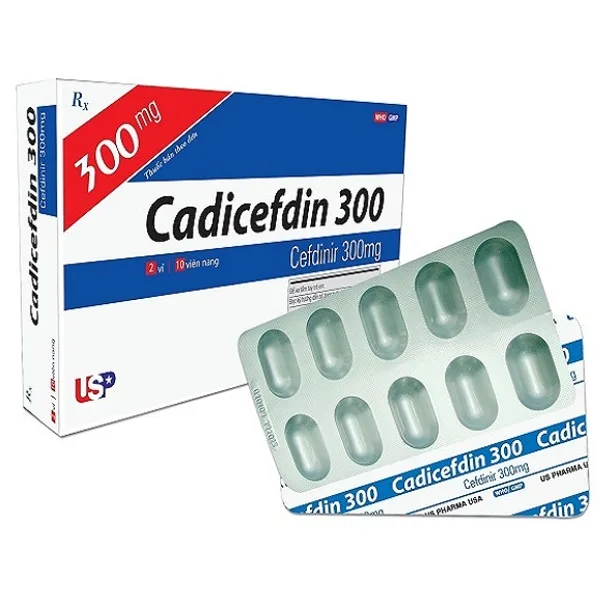 Hình ảnh Thuốc Cadicefdin 300 USP điều trị nhiễm khuẩn (2 vỉ x 10 viên)