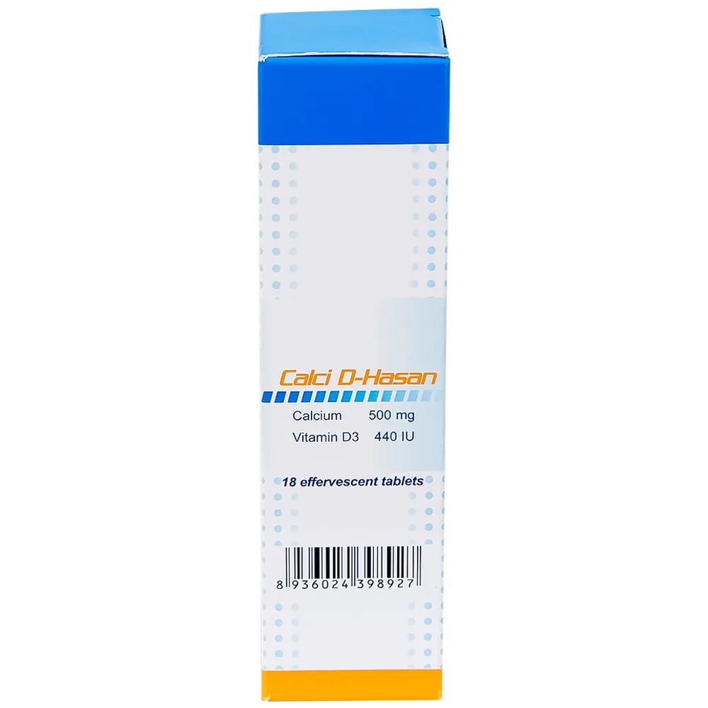 Hình ảnh Viên sủi Calci D-Hasan điều trị loãng xương, bổ sung Canxi và Vitamin D (18 viên)