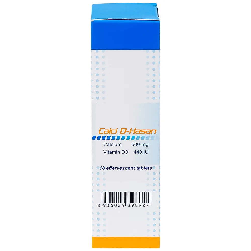 Hình ảnh Viên sủi Calci D-Hasan điều trị loãng xương, bổ sung Canxi và Vitamin D (18 viên)