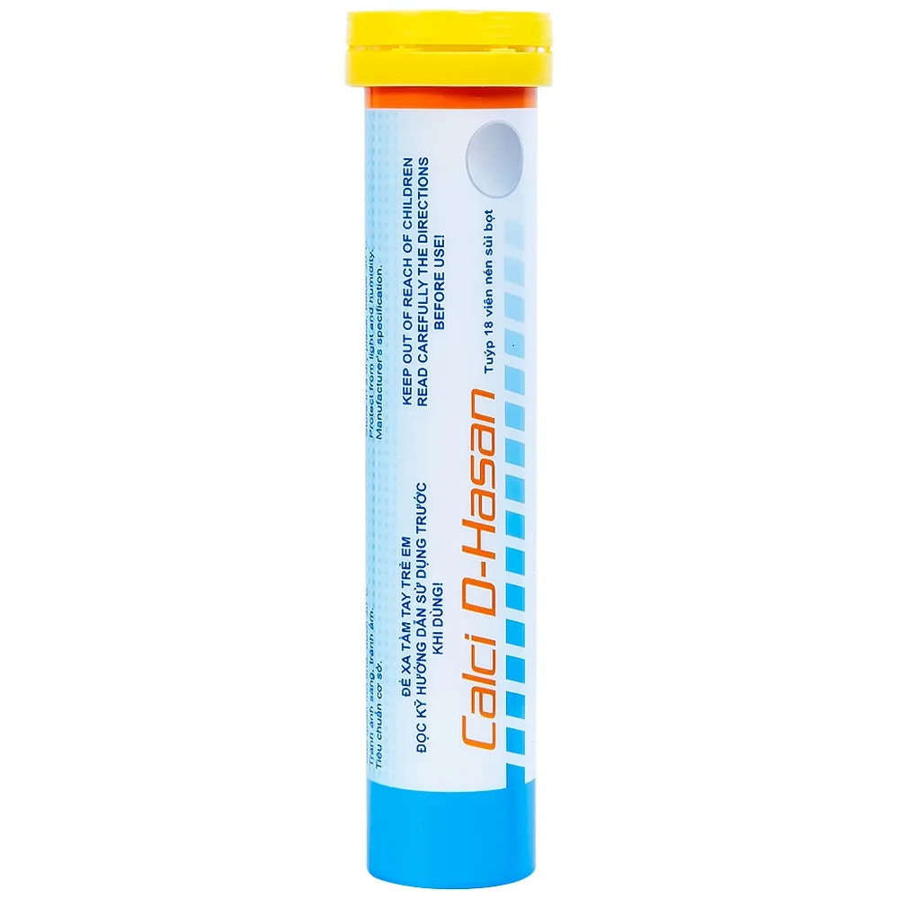 Hình ảnh Viên sủi Calci D-Hasan điều trị loãng xương, bổ sung Canxi và Vitamin D (18 viên)