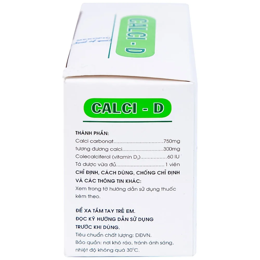Hình ảnh Thuốc Calci - D Mekophar bổ sung calci (10 vỉ x 10 viên)