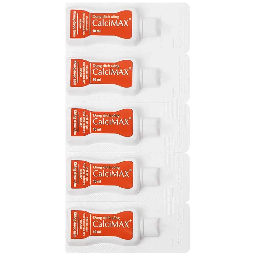 Hình ảnh Dung dịch uống CalciMAX OPV giúp ngon miệng, chắc khỏe xương (20 ống x 10ml)