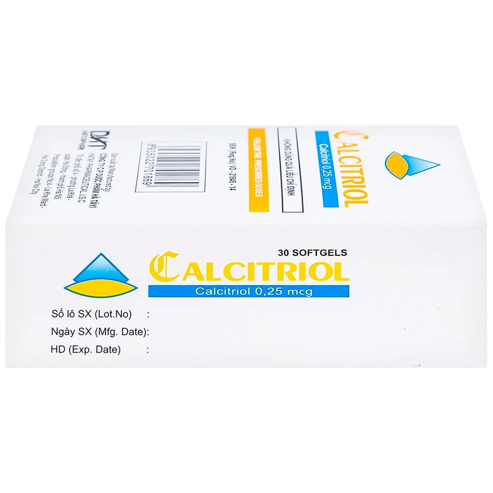 Hình ảnh Thuốc Calcitriol Hà Tây điều trị loãng xương (3 vỉ x 10 viên)