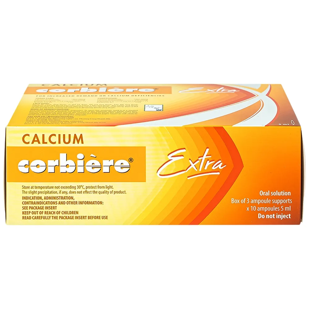 Hình ảnh Thuốc Calcium Corbiere Kids Extra Sanofi bổ sung canxi cho trẻ em (3 vỉ x 10 ống x 5ml)