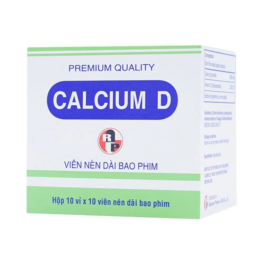 Hình ảnh Thuốc Calcium D Robinson phòng và điều trị loãng xương (10 vỉ x 10 viên)