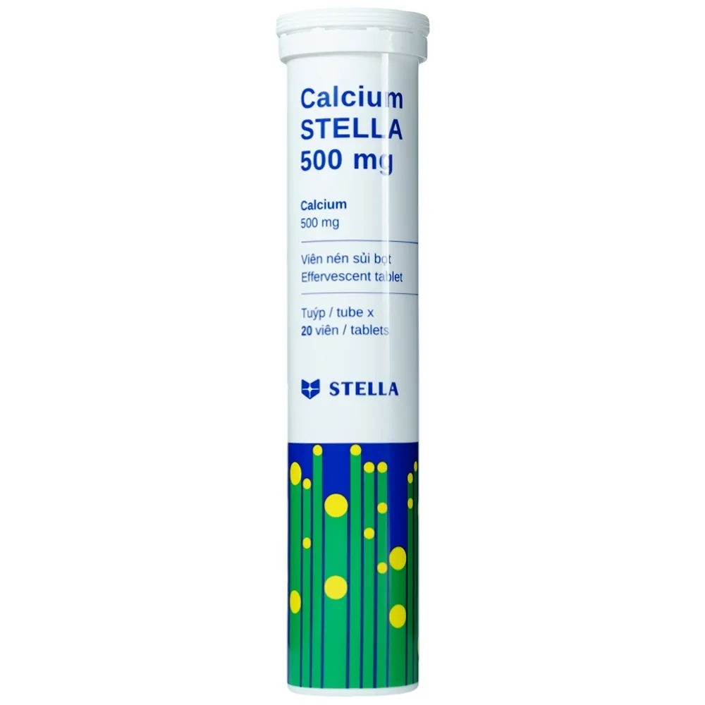 Hình ảnh Viên sủi Calcium Stella 500mg phòng và hỗ trợ điều trị loãng xương (20 viên)