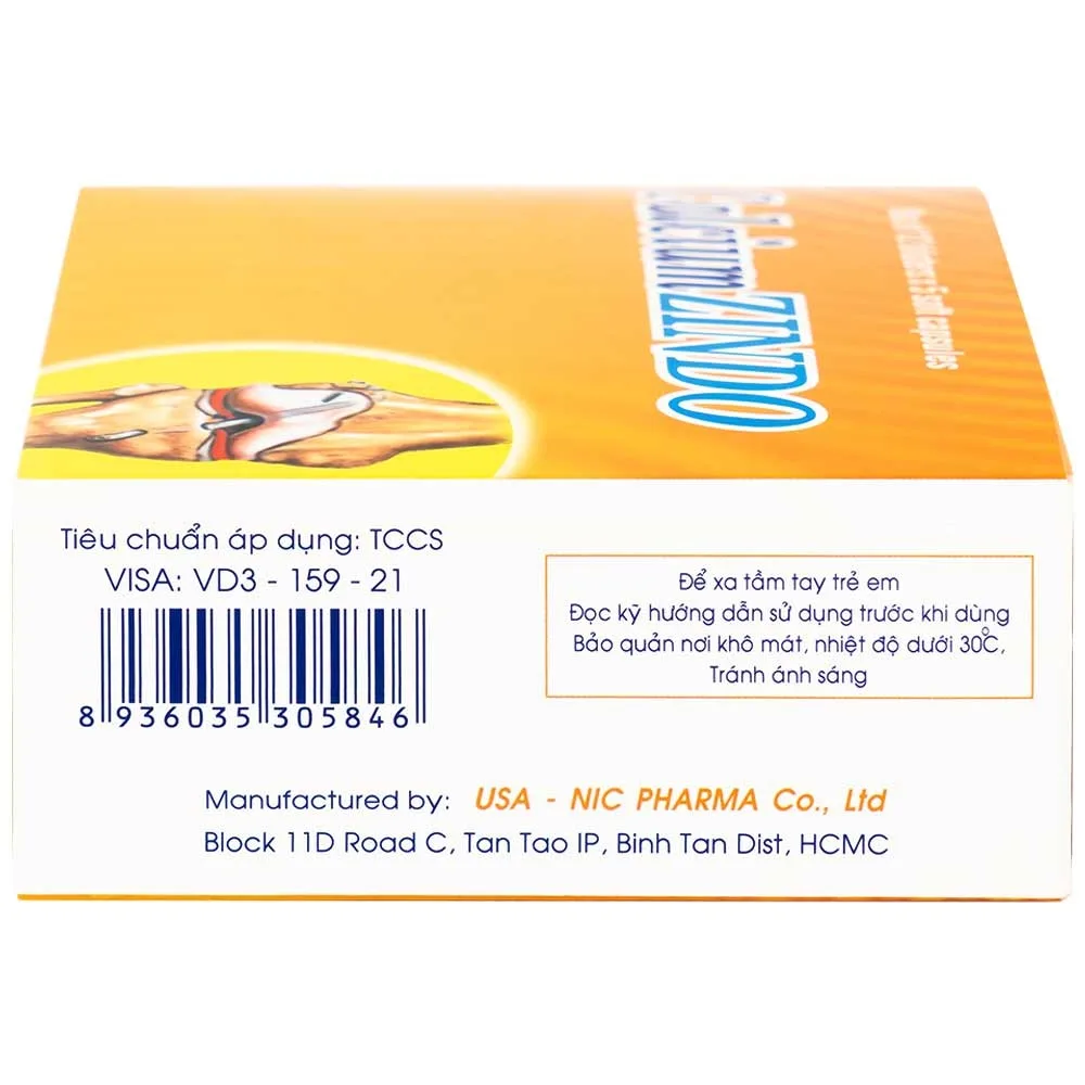 Hình ảnh Viên nang mềm CalciumZindo USA NIC Pharma bổ sung canxi và vitamin D, phòng và điều trị loãng xương (12 vỉ x 5 viên)