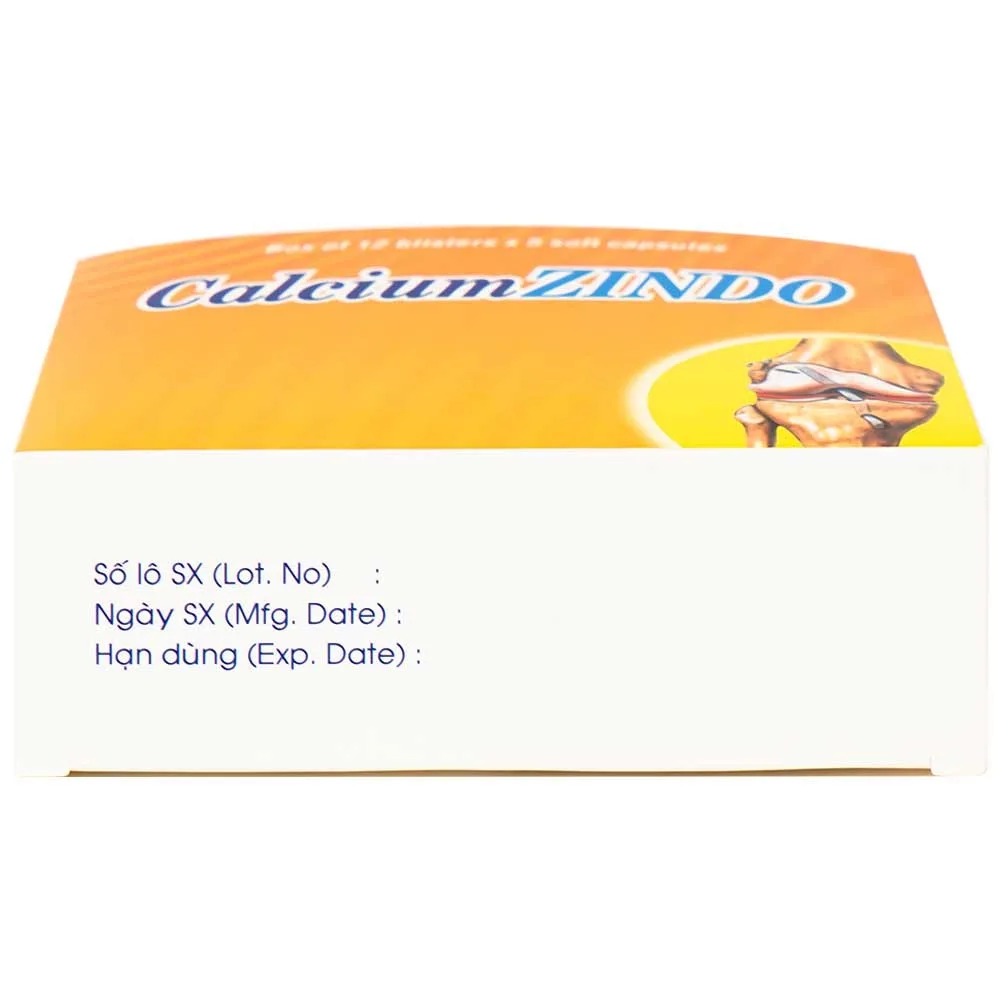 Hình ảnh Viên nang mềm CalciumZindo USA NIC Pharma bổ sung canxi và vitamin D, phòng và điều trị loãng xương (12 vỉ x 5 viên)