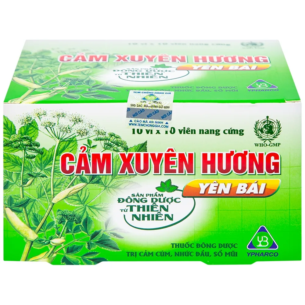 Hình ảnh Thuốc Cảm Xuyên Hương Yên Bái điều trị cảm cúm, cảm lạnh (10 vỉ x 10 viên)